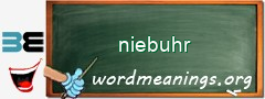 WordMeaning blackboard for niebuhr